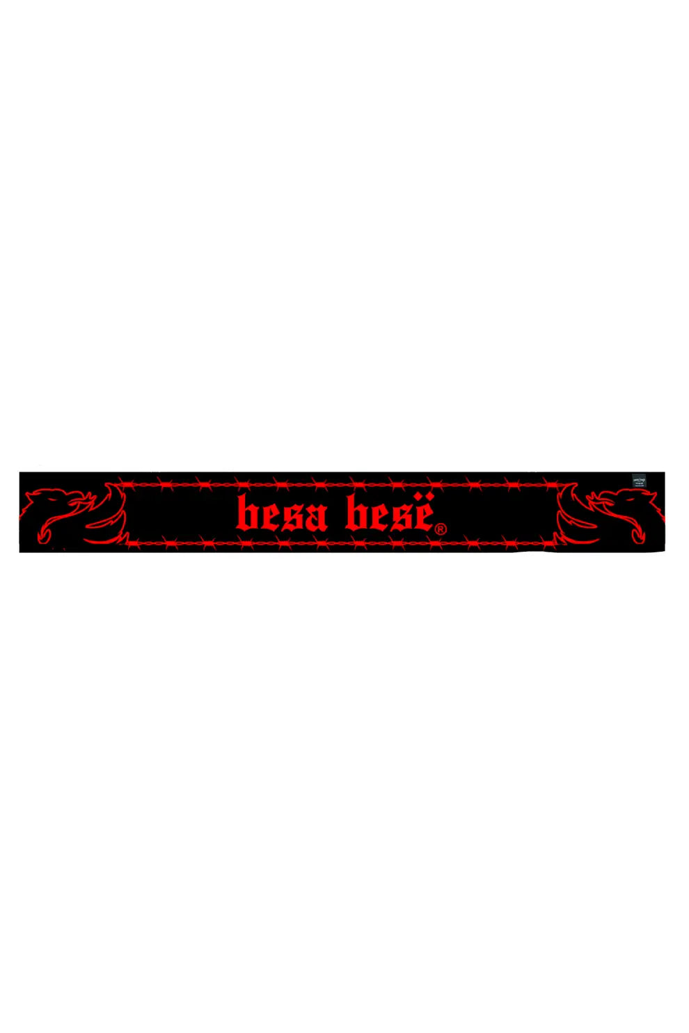 BESA BESË Supporter Scarf – Red/Black - Besa Besë