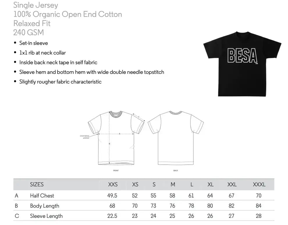 OVERSIZED TRADEMARK BESA TEE - Besa Besë
