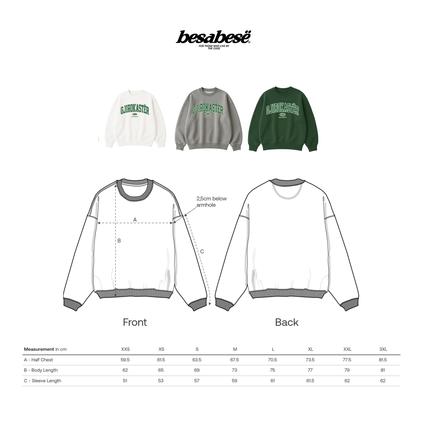 OVERSIZED GJIROKASTËR CREWNECK