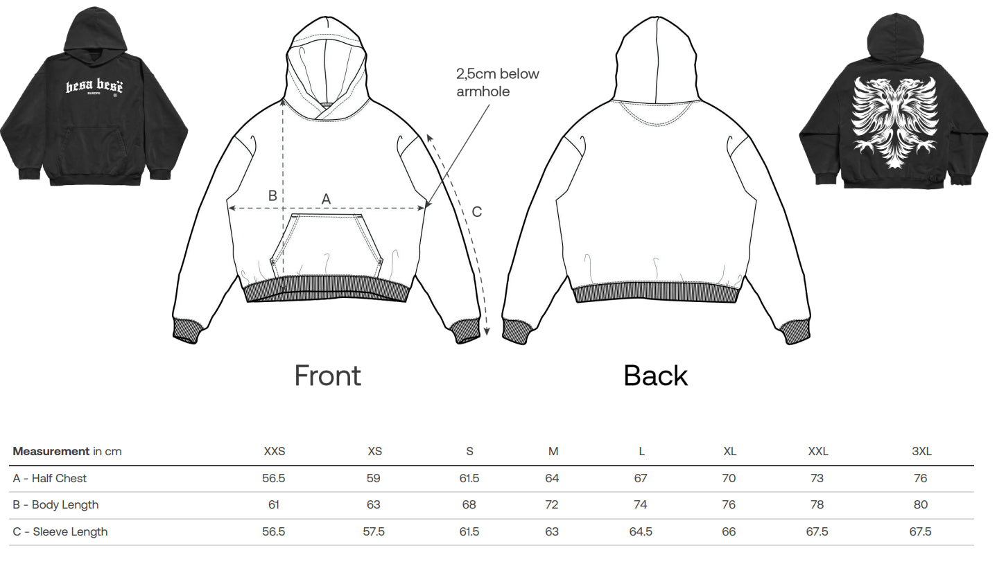 SHQIPONJA OVERSIZED HOODIE - Besa Besë