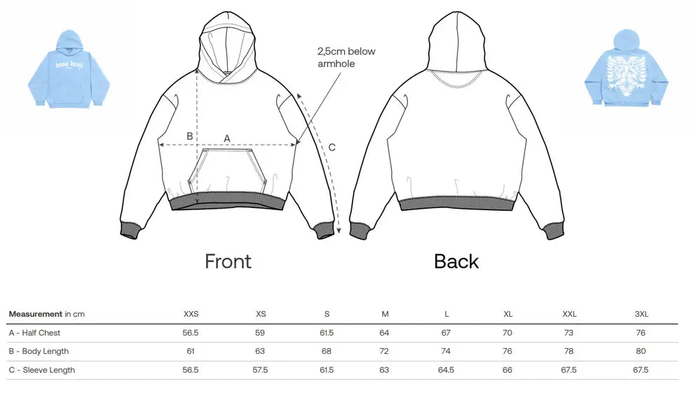 SHQIPONJA BABY BLUE OVERSIZED HOODIE - Besa Besë