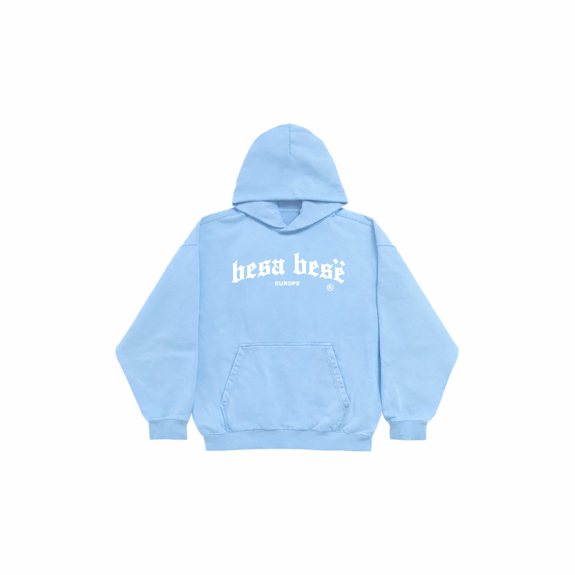 SHQIPONJA BABY BLUE OVERSIZED HOODIE - Besa Besë
