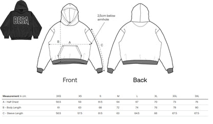 TRADEMARK OVERSIZED BESA HOODIE - Besa Besë