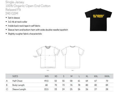 OVERSIZED IN PUSHKA "WE TRUST" TEE - Besa Besë