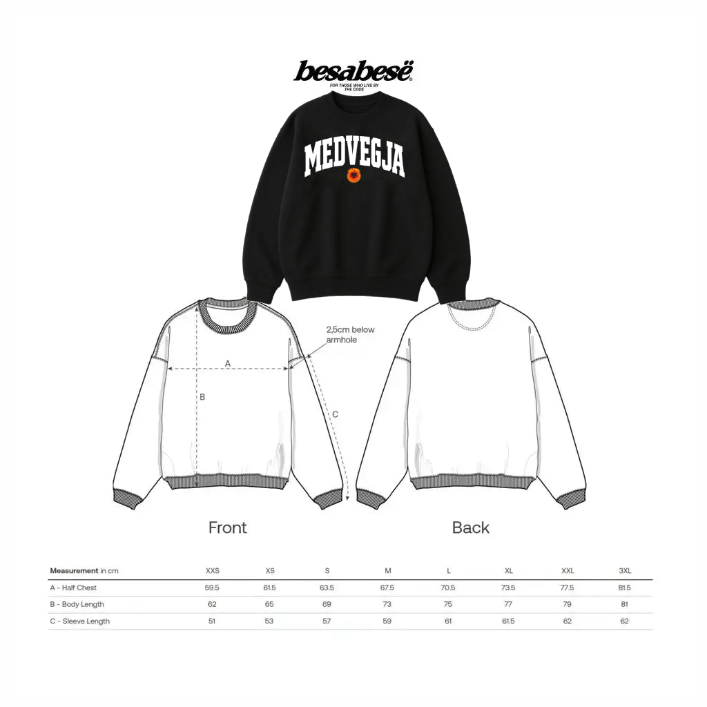 Oversized MEDVEGJA Crewneck - Besa Besë